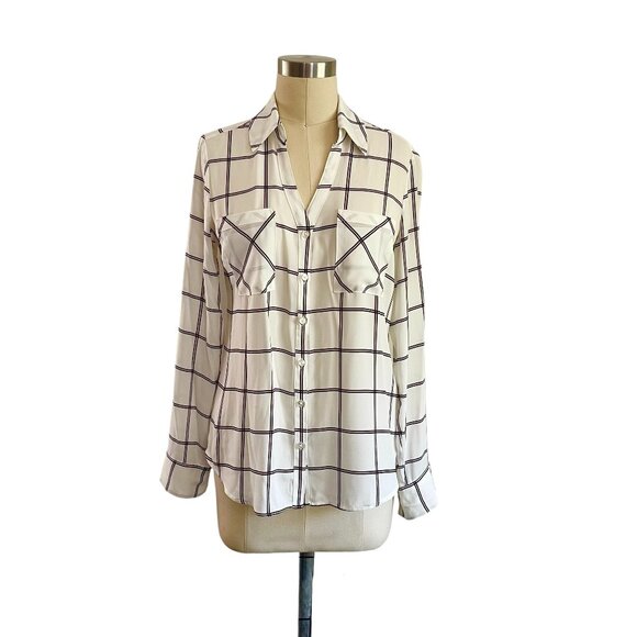 Express Portofino Striped Dress Blouse - S - Picture 1 of 6